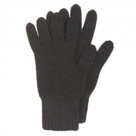 Svarta stickade handskar i lammull