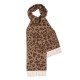 Brun scarf med djurtryck