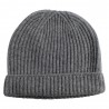 Ljusgrå beanie i stickad kashmir