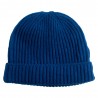 Mörkblå beanie i stickad kashmir