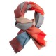Storrutig pashmina sjal i rött, blått, beige och grått