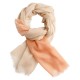 Tvåfärgad pashmina sjal i persiko och creme färg