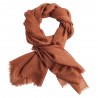 Kastanjebrun diamantvävd pashmina sjal