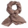 Gråbrun pashmina sjal i 2 ply twill