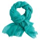 Turkosfärgad pashmina sjal i 2 ply kypertbindning