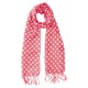 Pink halsduk med vita prickar