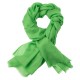 Gräsgrön pashmina sjal i 2-trådigt kypert