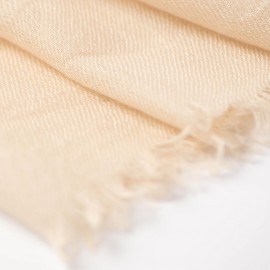 Beige 2-trådigt pashmina sjal