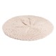 Beige flecked stickad basker i ren kashmir