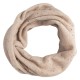 Beige flecked stickad halsvärmare i kashmir